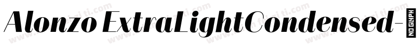 Alonzo ExtraLightCondensed字体转换